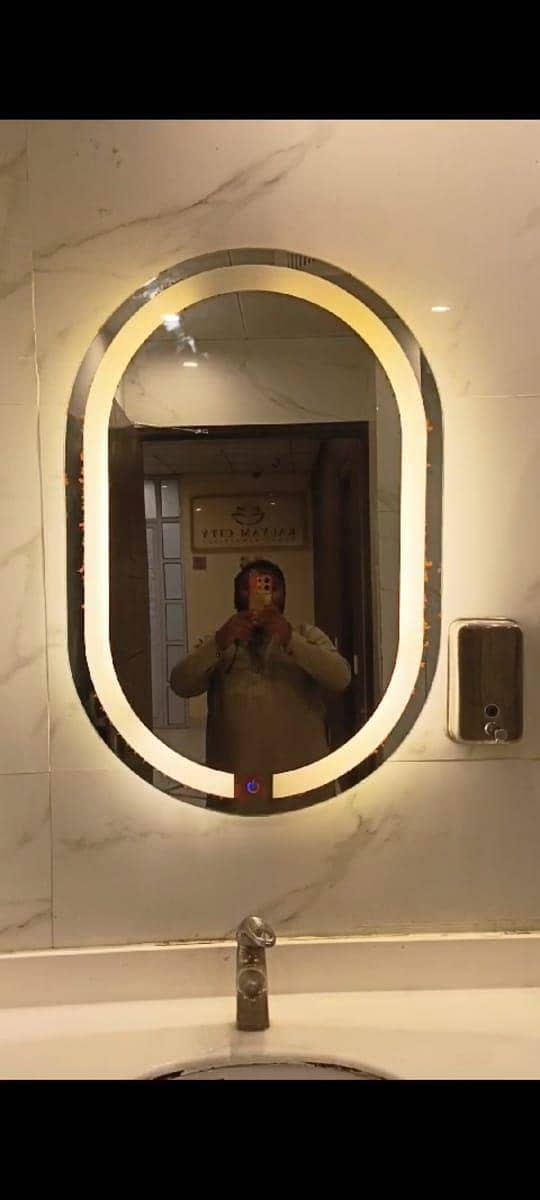 wall mirror with panel touch light 14