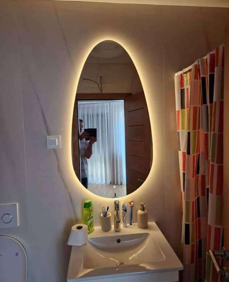 wall mirror with panel touch light 16