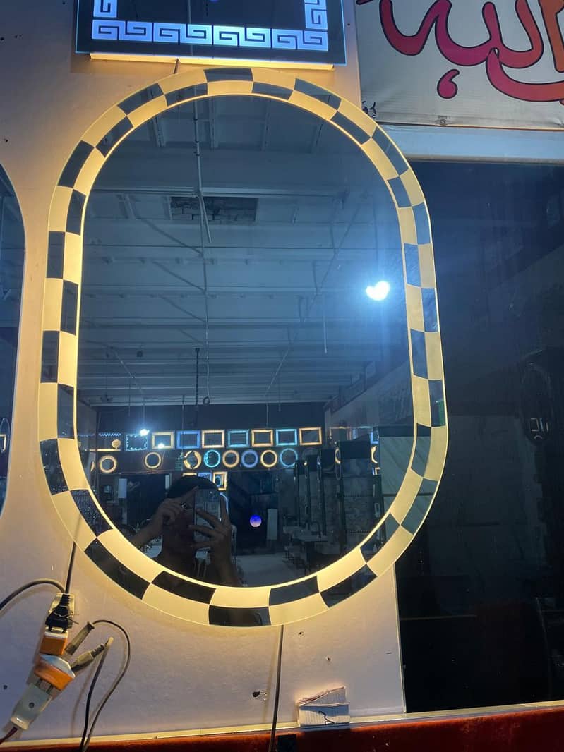 wall mirror with panel touch light 17