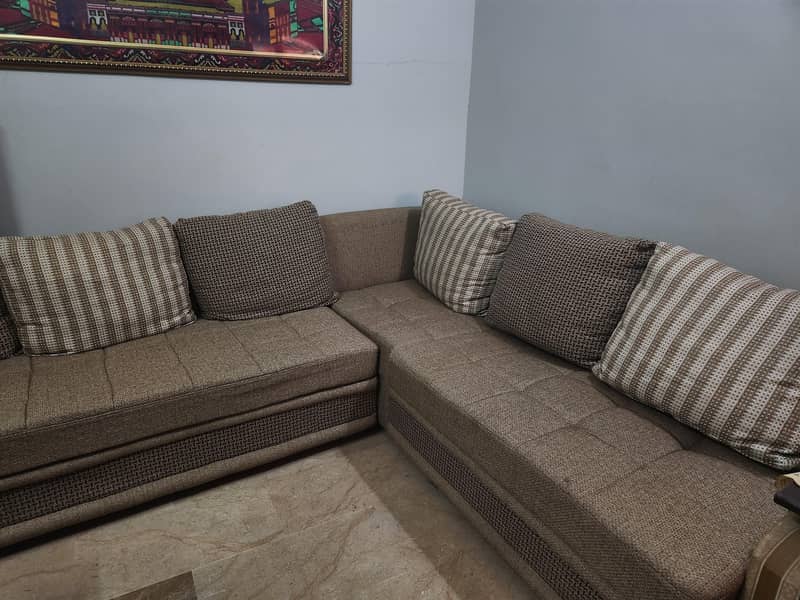 L Shape Sofas Jute Fabric 7