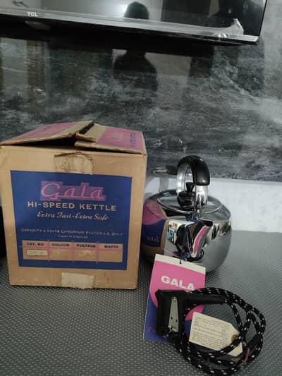Gala Electric Kettle | Imported UK | Brand New | Chrome Hi-Speed
