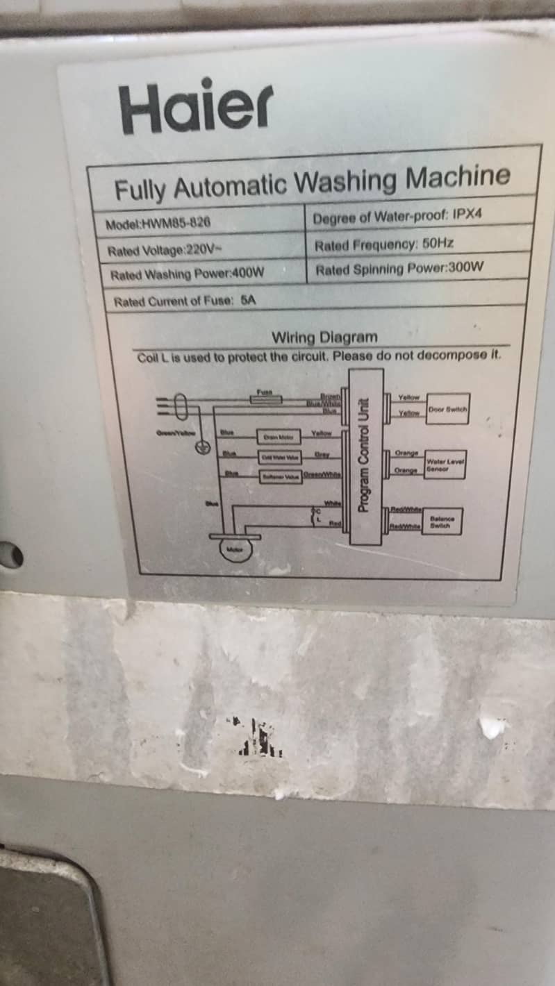 Automatically haier washing machine 11