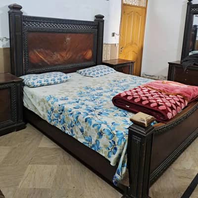 King size bed dressing side tables wood 0"3"0"0"4"2"9"0"9"3"5