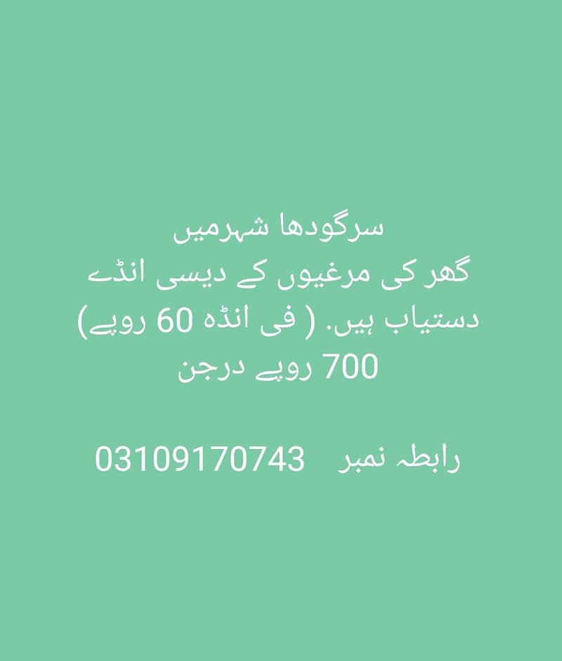 دیسی انڈے دستیاب ہیں 0