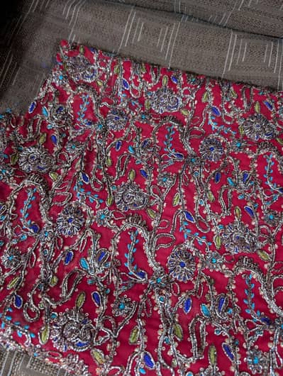 Full embroidery 3 piece suit, 2 suits, stones work heavy shadi wear