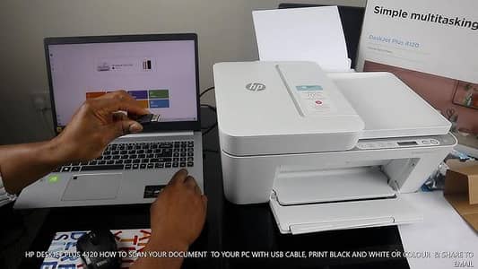 Hp Desk jet plus 4120  Wi-Fi printer colour black print out