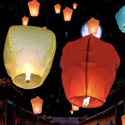Flying Sky Lanterns 10 Pieces Pack WhatsApp 0306-16-744-60