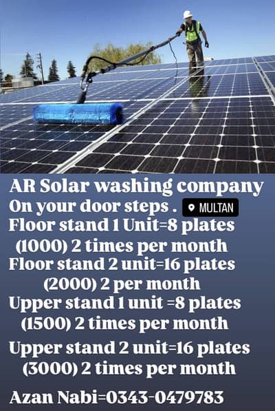 Solar washing service on your door steps