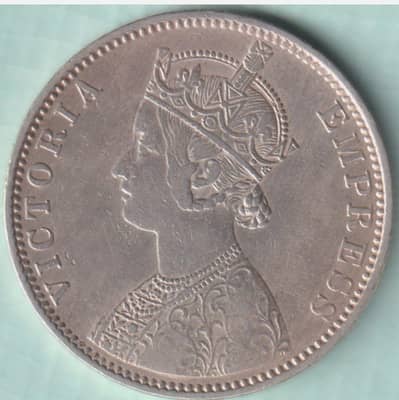 BRITISH INDIA 1901 VICTORIA EMPRESS ONE RUPEE RARE SILVER COIN