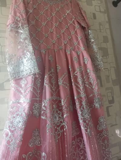 pink long frock