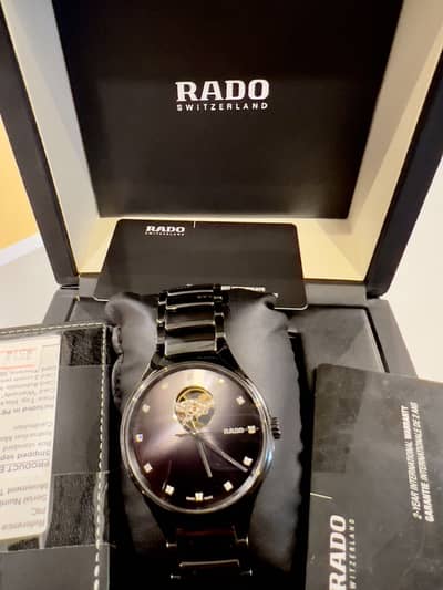 Rado true Automatic black ceramic open heart
