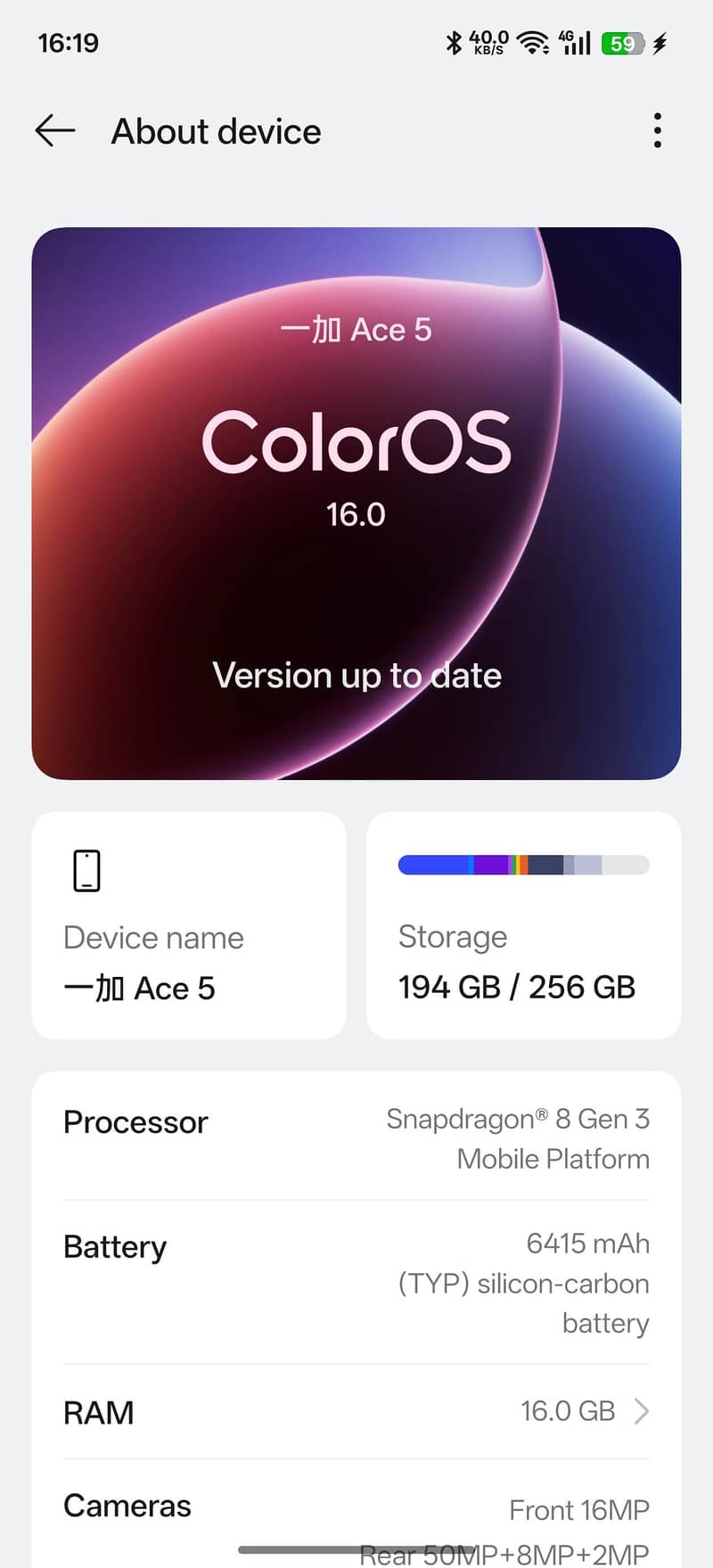 Oneplus Ace 5 6