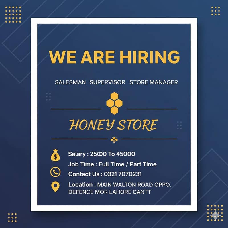 Salesman/Supervisor/Store Manager/Jobs/Staff Required - Sales Jobs ...