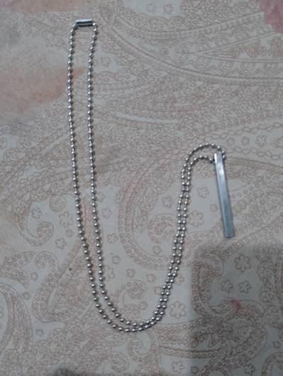 silver and black verticle Bar necklace,Locket,and Chain