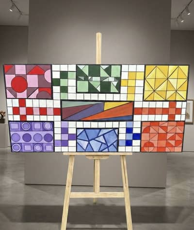 Geometric painting 2 by 4 feet