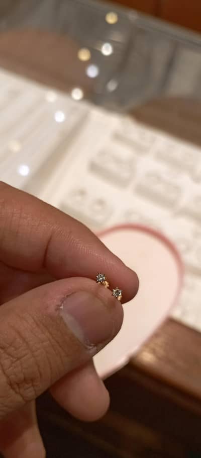 diamond nose pin goold