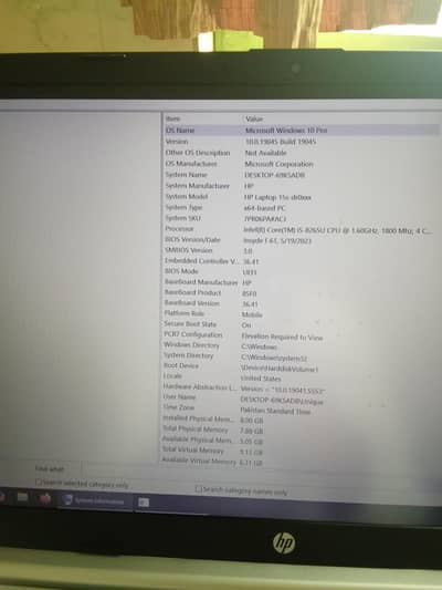 hp15,i5 8th generation, 8/256 ssd, 15:6" Display