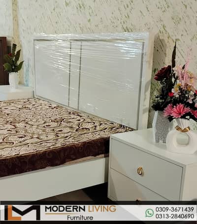 King size bed with 2 side tables best quality in your choice