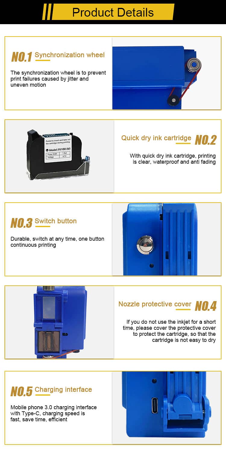 Handheld Expirydate Printer|Mini Inkjet Printer|Logo Printer(v) 3