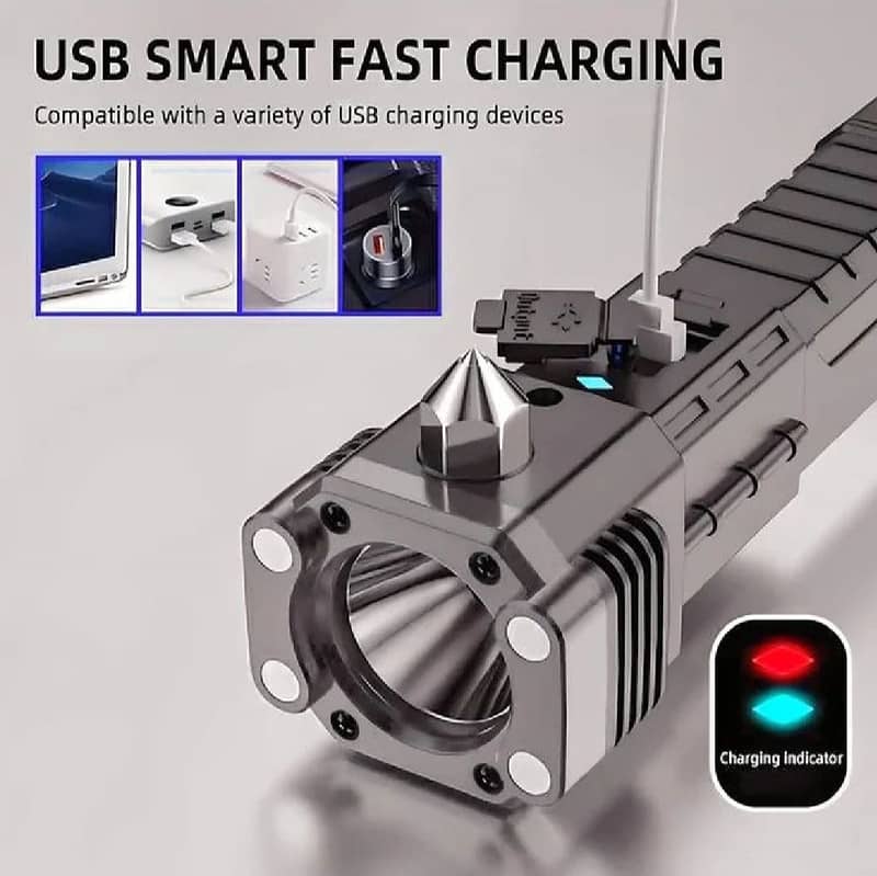 Multifunction 8in1 Portable LED Flashlight 4
