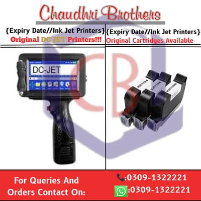 DCJet InkJet Printer & Cartridge//Expiry Date Machine//QR Code Printer