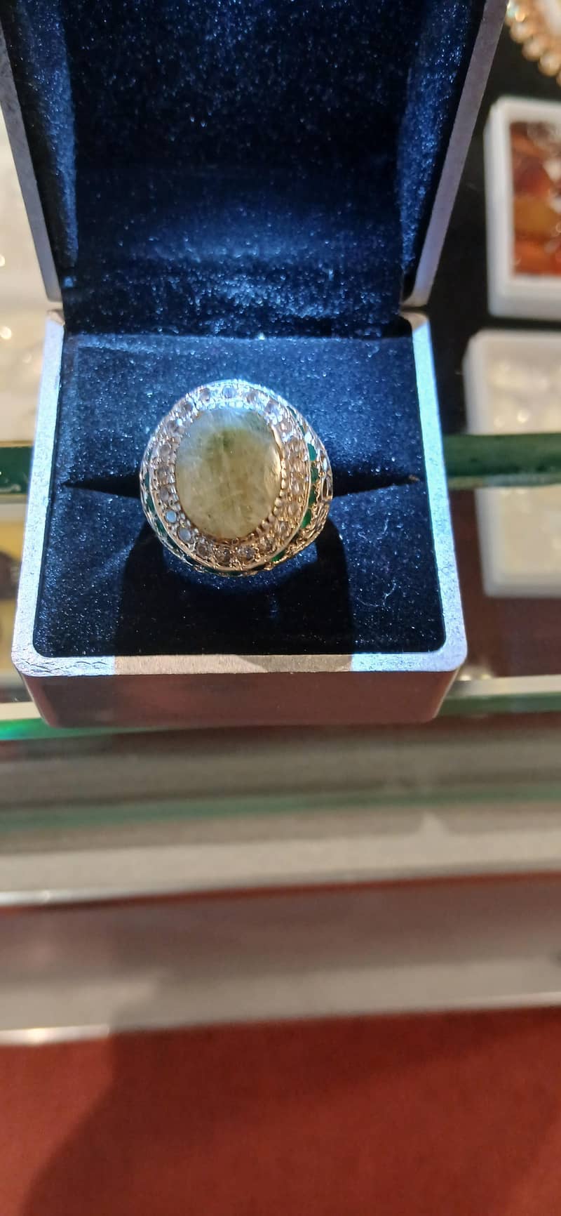 Emerald silver ring 1