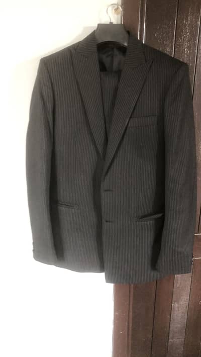 Black pinstripe classic 2 piece suit