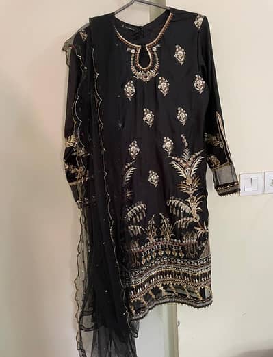 Eid party wear dress lehnga suit suffuse Aga Noor Sapphire