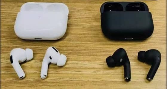 AirBirds Pro.  two pieces White and black