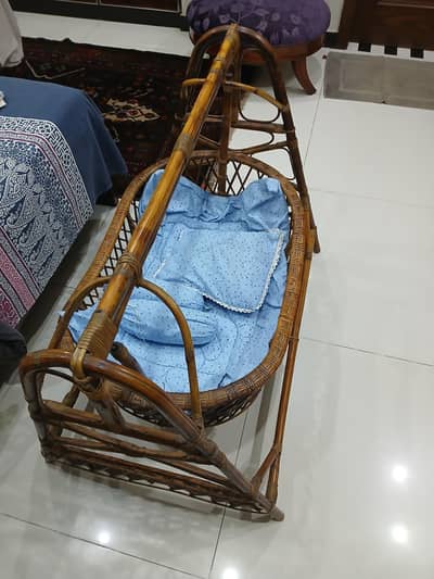 Cane Wood Solid Jhoola for Kids Sleep