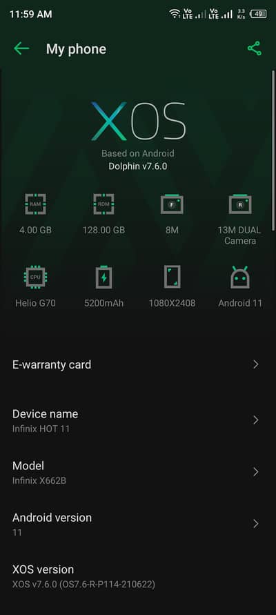 infinix hot 11 with box