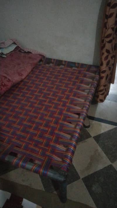 heavy gauge iron charpai  webbing nylon