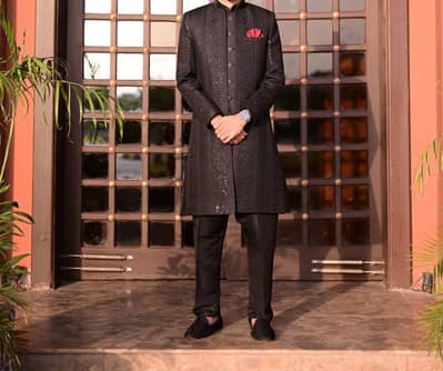 Barat Sherwani set (Qulha + shoes) used once only