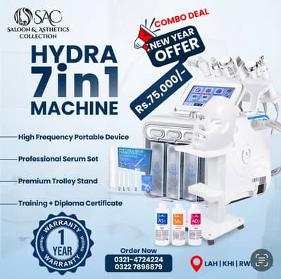 Hydra Facial Machine Available 8 in 1 tower