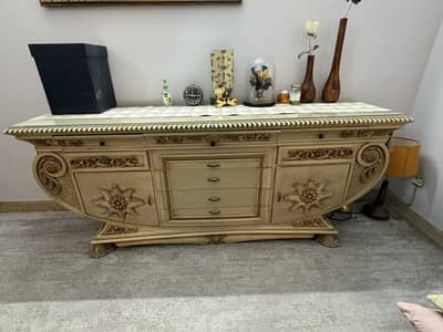 Living room console table heavy duty wood