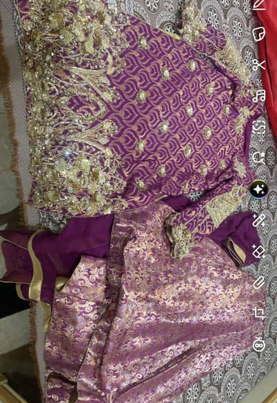 pink wedding girara with shirt and dupatta(jamavar)