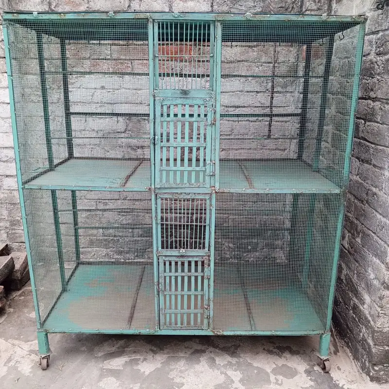 Large iron pet cage.  Birds / Hens / Rabbits/  "Two portion heavy duty