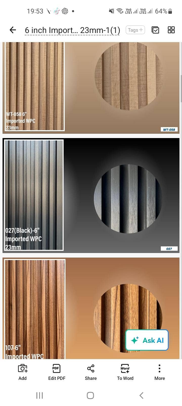 WPC panels, Wallpapers,,Ceiling Available with fitting 17