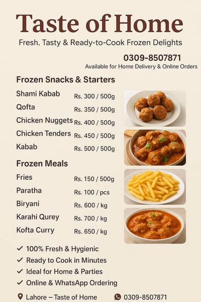 frozen food homemade