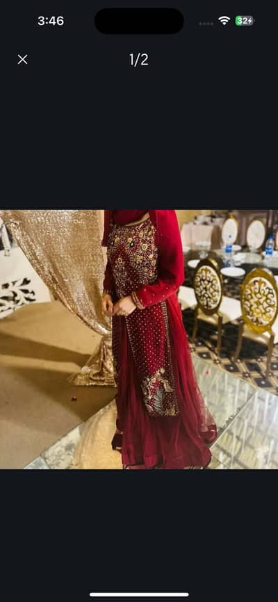 Preloved Red Sharrara set perfect for your special event