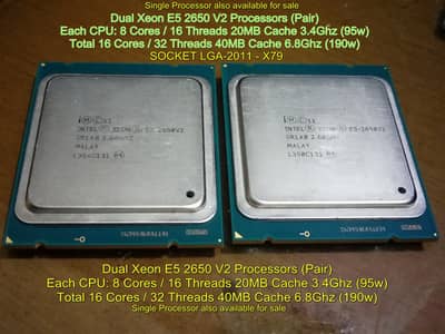 Xeon E5 2650 V2 Processors CPU Dell HP AMD Gaming PC i7 GPU Ryzen X79