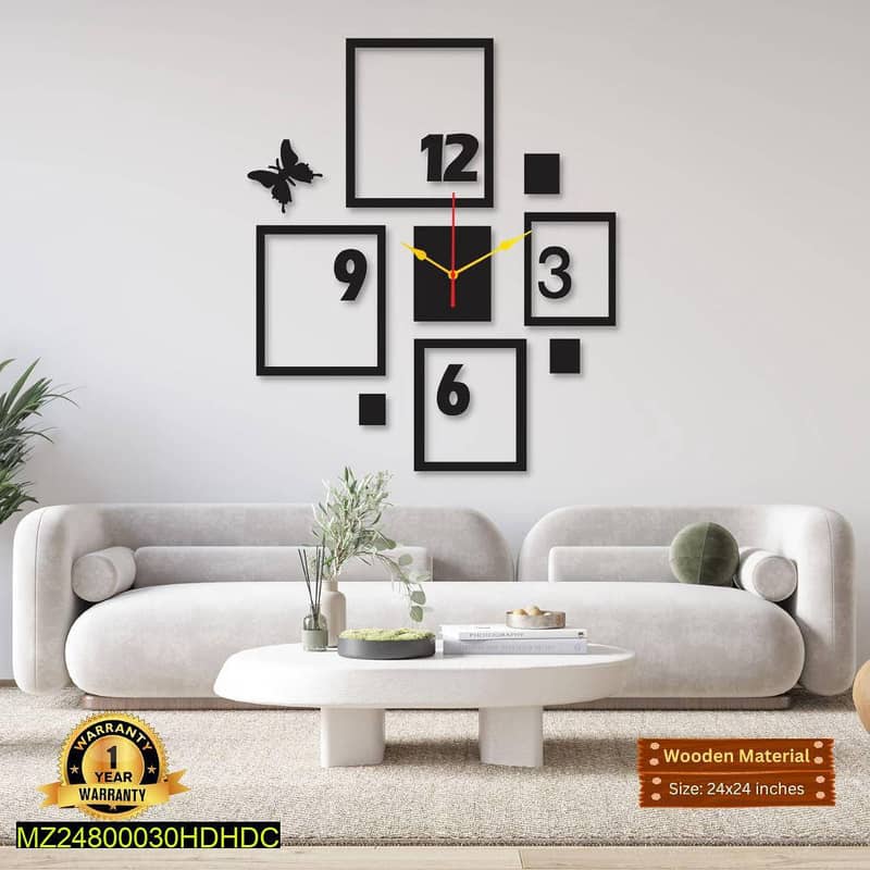 Modern Laminated Wall Clock With Backlight – Premium Design – Rs 1600 ...