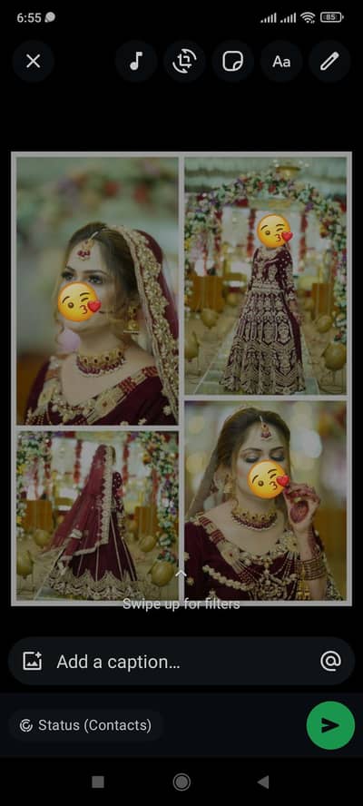 Maroon bridal lehnga