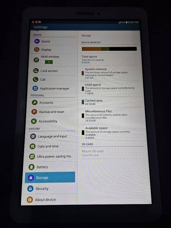 samsung galaxy tab E 3