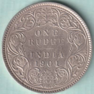 Silver Coin 11.66g British Indian 1980 to 1934