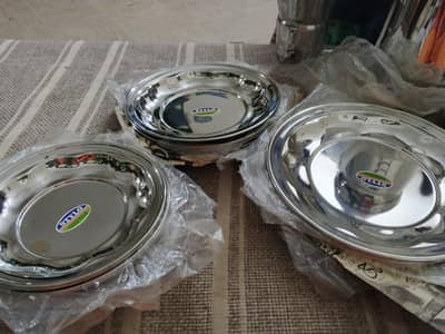 brand new steel dinner set
