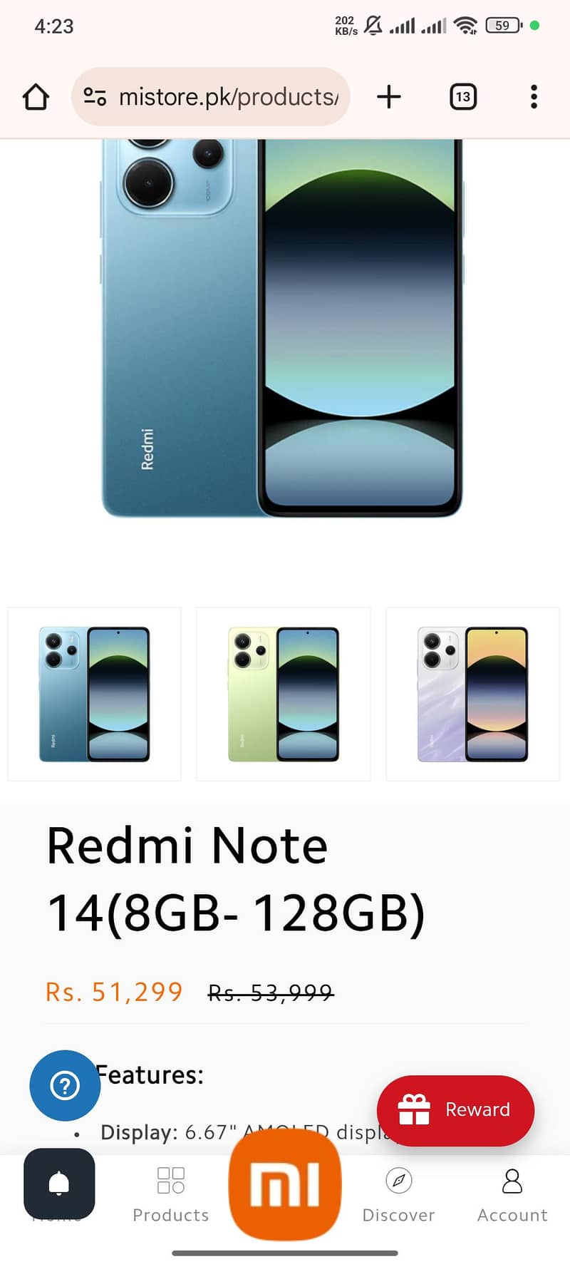 Redmi note 14 8/128 10