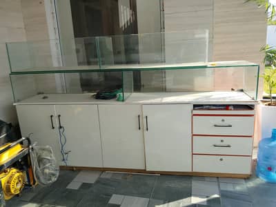 Shelves, tables and cabinets for urgent sale