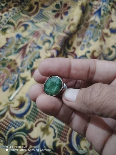 original Swati zumarad 10 carat with chandi Ring