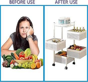 4 Layered Rotatable Fruit Basket